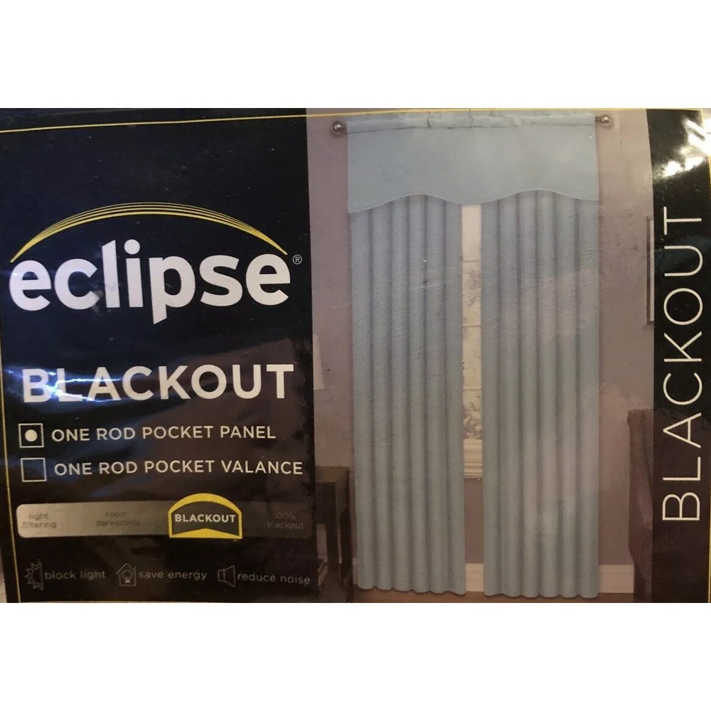 New Eclipse Thermaliner Blackout White Curtain One Panel 42" X 84"